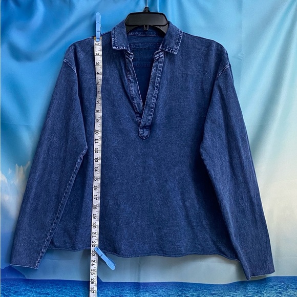 Frank & Eileen PATRICK Popover Henley Heritage Jersey Size: XS Mineral Blue - Picture 12 of 16